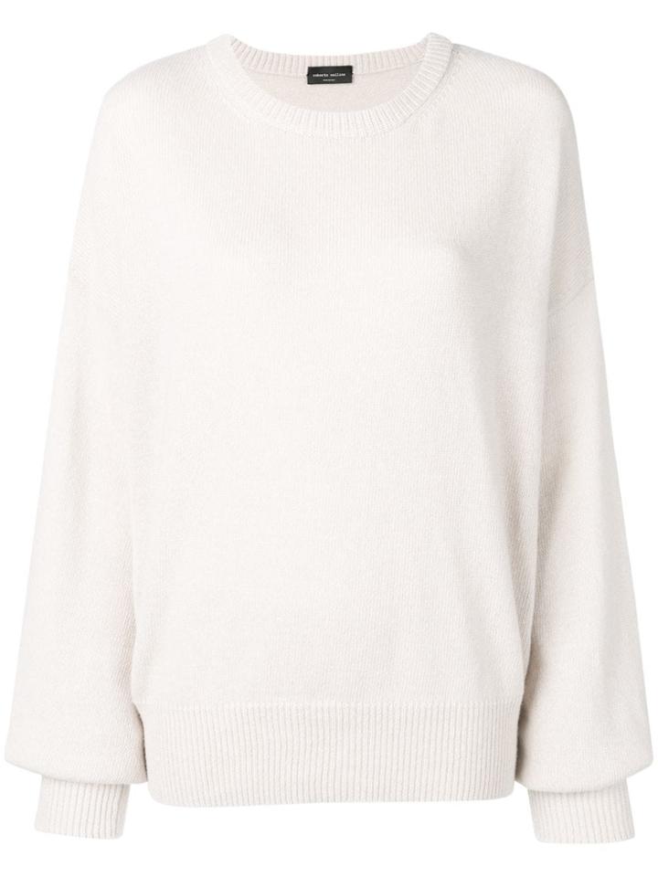 Roberto Collina Dropped Shoulder Jumper - Neutrals