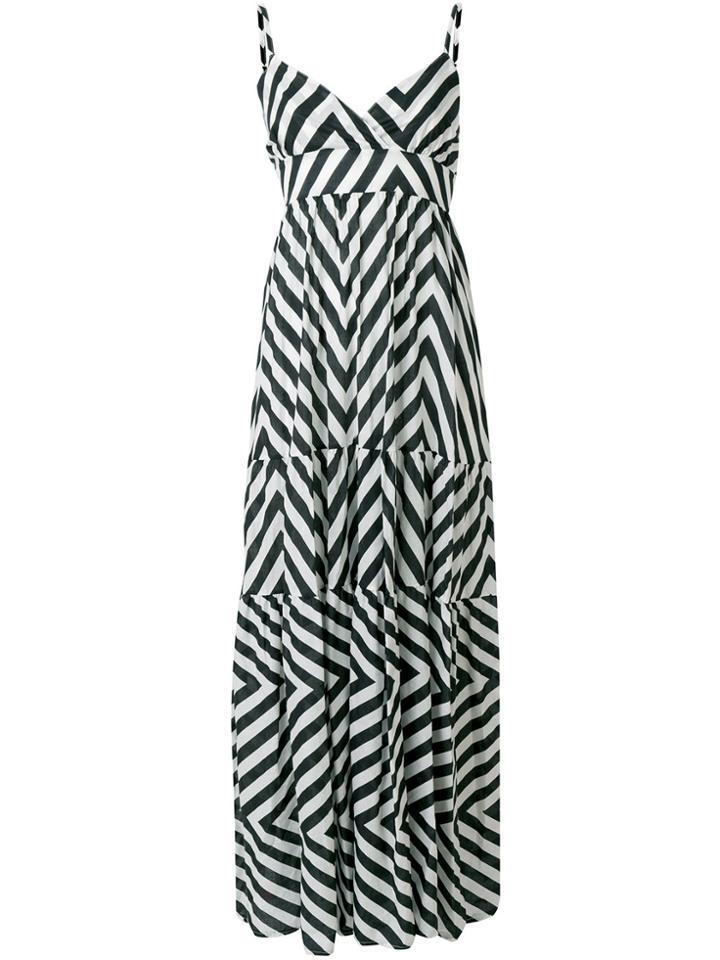 Marc Ellis Zig-zag Print Beach Dress - White