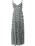 Marc Ellis Zig-zag Print Beach Dress - White