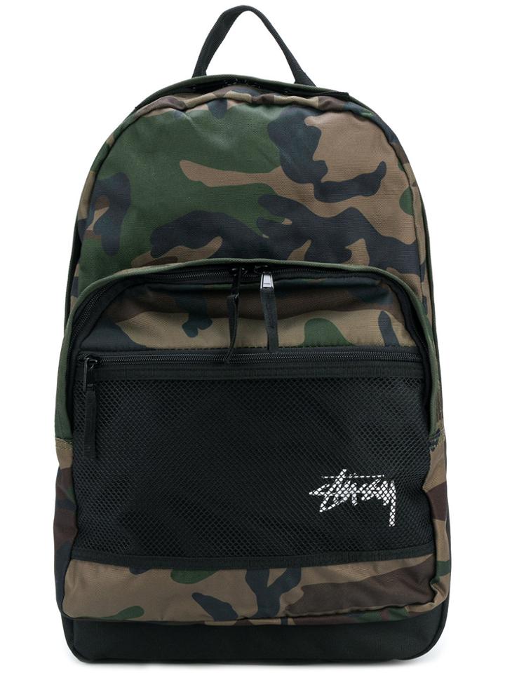 Stussy Camouflage Backpack - Green