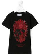 Philipp Plein Kids - Skull Print T-shirt - Kids - Cotton/crystal - 10 Yrs, Boy's, Black