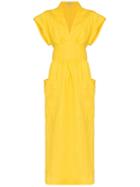 Three Graces Clarissa Belted Wrap Dress - Yellow