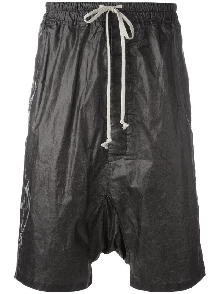 Rick Owens Drkshdw Drop Crotch Shorts, Men's, Size: Small, Black, Cotton