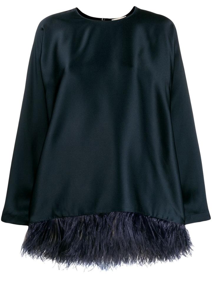 Semicouture Embellished Oversized Top - Blue