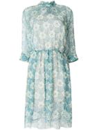 Prada Chiffon Printed Dress - Green