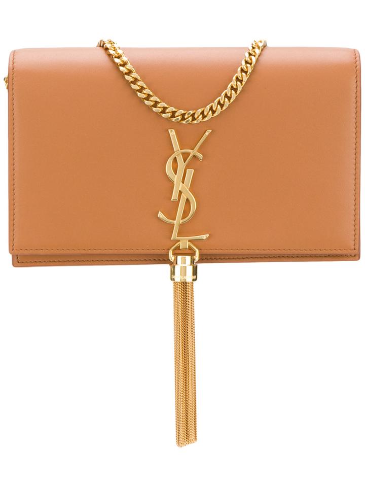 Saint Laurent Kate Tassel Satchel Bag - Brown