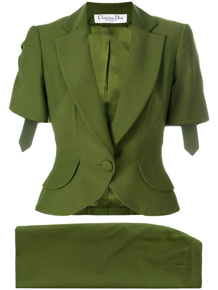 Christian Dior Vintage Skirt Suit - Green
