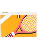 Thom Browne Tennis Print Pouch - Yellow & Orange