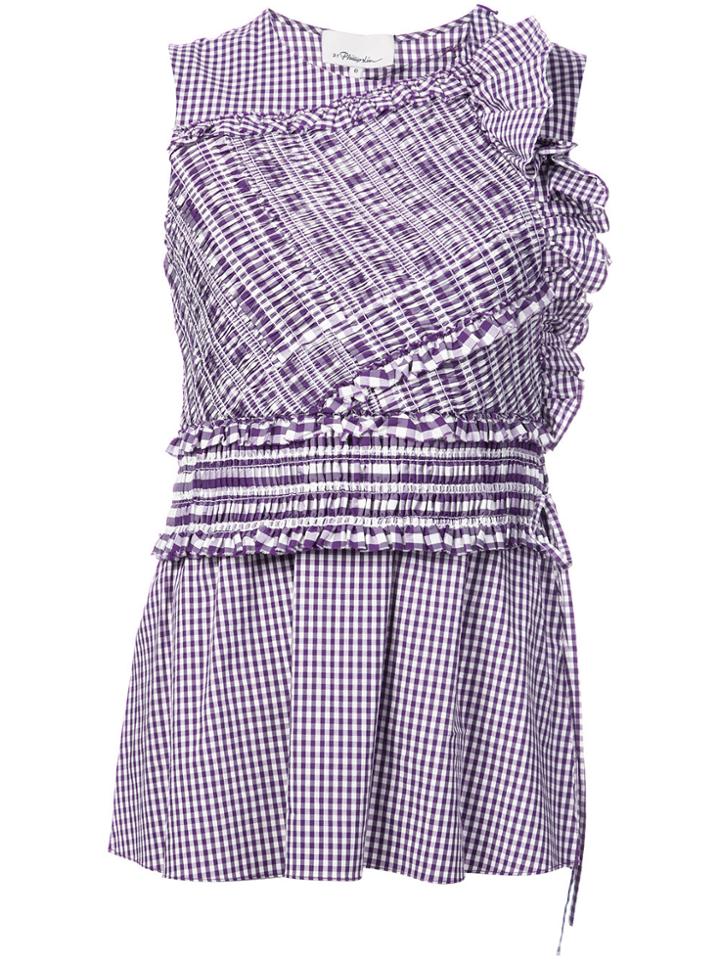 3.1 Phillip Lim Gingham Top - Pink & Purple