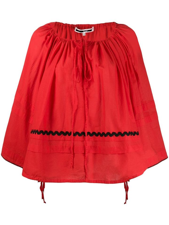 Mcq Alexander Mcqueen Bohemian Cape - Red