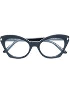 Tom Ford Eyewear Tf5456 Cat Eye Sunglasses - Black