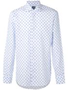 Barba - Floral Embroidered Shirt - Men - Cotton/linen/flax - 42, White, Cotton/linen/flax