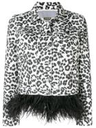 Simonetta Ravizza Printed Denim Jacket With Feathers - White