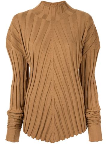 Boyarovskaya Mutton Sleeve Jumper - Brown