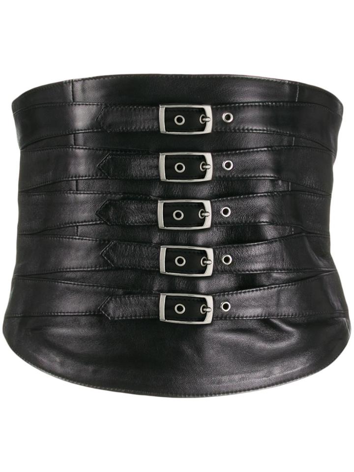 Manokhi Buckled Corset Belt - Black