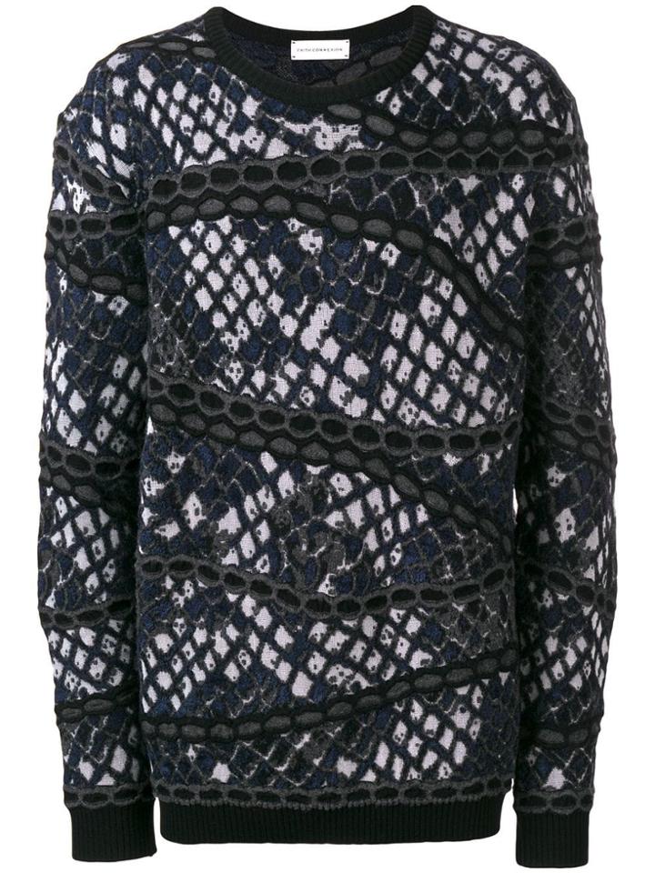 Faith Connexion Intarsia Knit Jumper - Blue