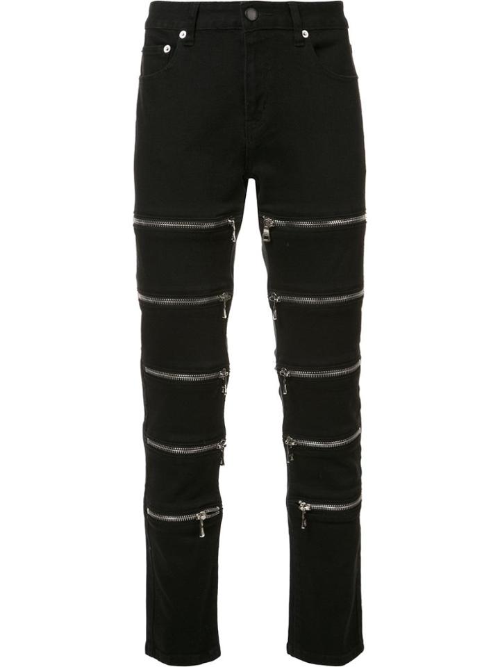 God's Masterful Children Multiple Zips Skinny Jeans - Black