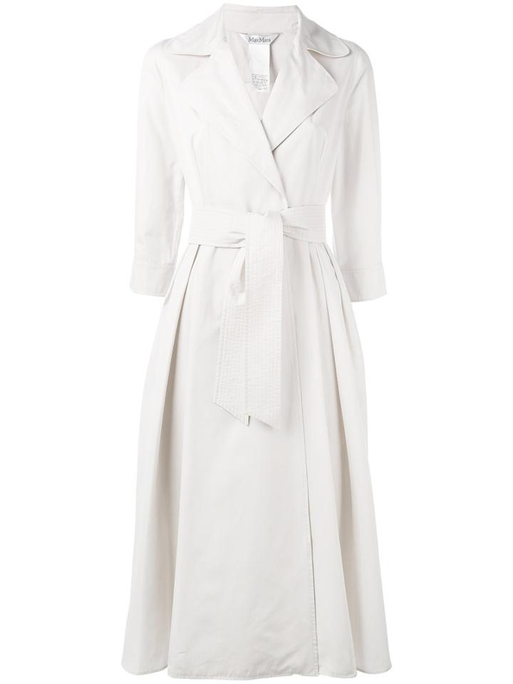 Max Mara - Wrap Front Rain Coat - Women - Cotton - 42, Nude/neutrals, Cotton