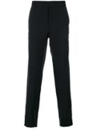 Lanvin - Zipped Cuff Tailored Trousers - Men - Viscose/wool/polyamide/cotton - 50, Black, Viscose/wool/polyamide/cotton