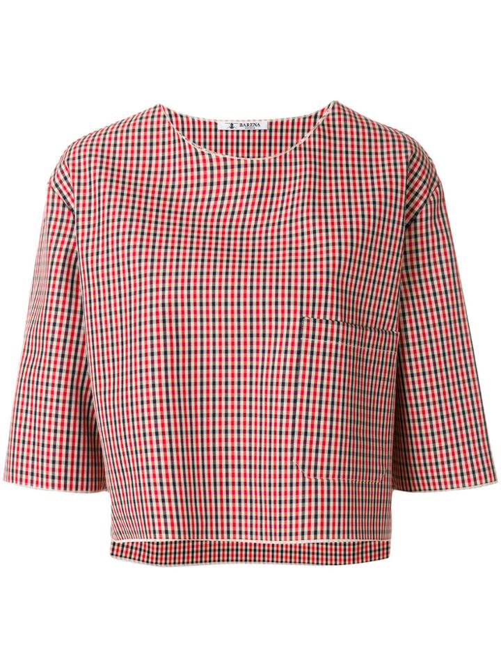 Barena Checked Blouse - Red