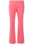 Incotex Slim Flare Trousers - Pink & Purple