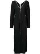 Yohji Yamamoto Zip Front Maxi Dress - Black