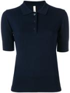 Extreme Cashmere Fine Knitted Polo Top - Blue