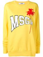 Msgm Logo Sweatshirt - Yellow