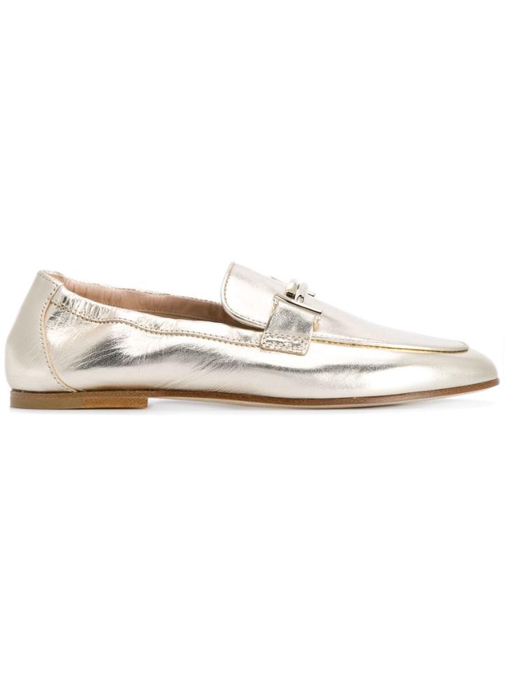 Tod's Classic Logo Loafers - Gold