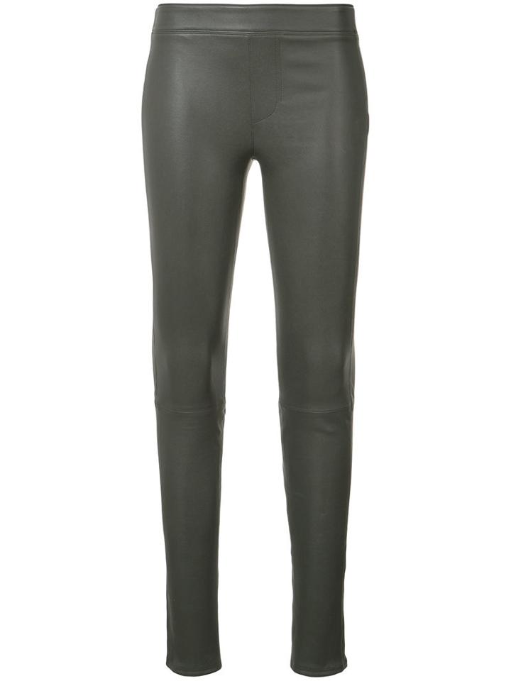Helmut Lang Leather Leggings, Size: 8, Black, Leather