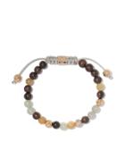 Shamballa Jewels 18kt Yellow Gold, Brown Sapphires & Diamond Beaded