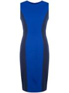 Milly Fitted Colour Block Dress - Blue