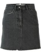 Marc By Marc Jacobs Cherry Patch Denim Skirt, Women's, Size: 27, Black, Cotton