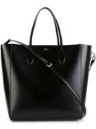 Rochas Scalloped Trim Shopper Tote, Women's, Black