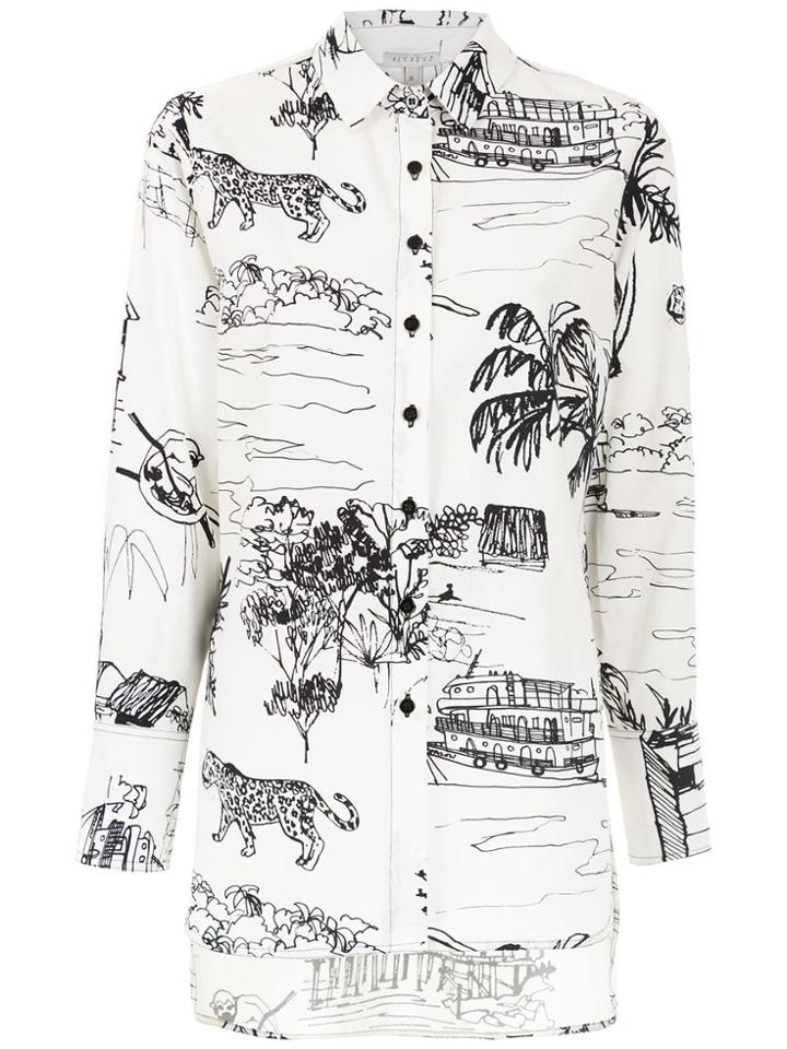 Alcaçuz Fidelidade Printed Top - White
