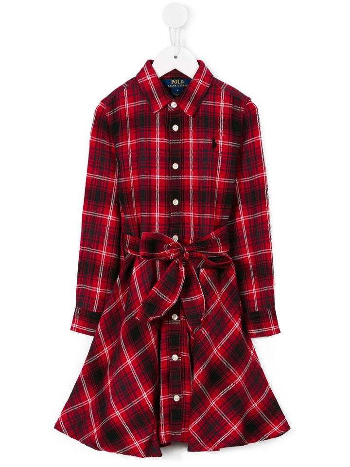 Ralph Lauren Kids Plaid Shirt Dress, Girl's, Size: 6 Yrs