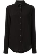Saint Laurent Classic Shirt, Women's, Size: 44, Black, Silk