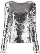 Andamane Sequinned Slim-fit Top - Silver