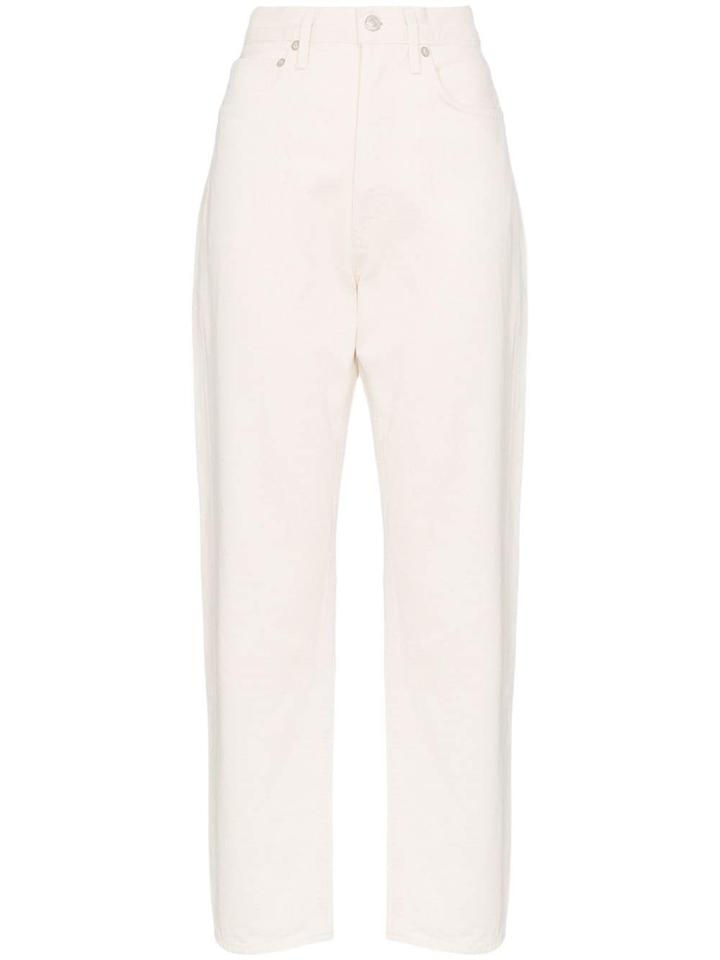 Agolde High-waisted Straight Leg Jeans - White