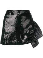 Laneus Sequin Embellished Skirt - Black