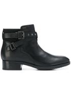 Geox Ankle Strap Boots - Black