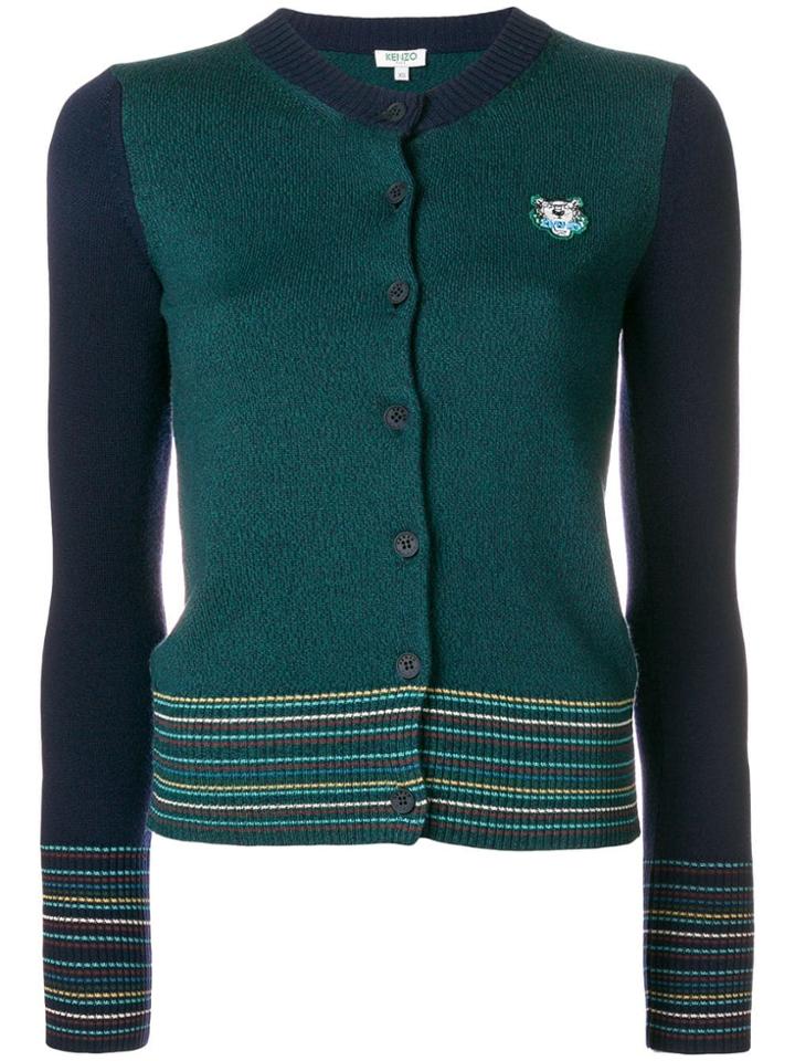 Kenzo Two-tone Cardigan - Blue