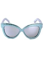 Linda Farrow Linda Farrow 38 Sunglasses, Women's, Blue, Acetate