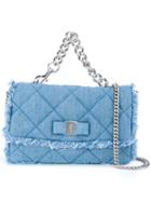 Salvatore Ferragamo 'jennie' Denim Shoulder Bag, Women's, Blue