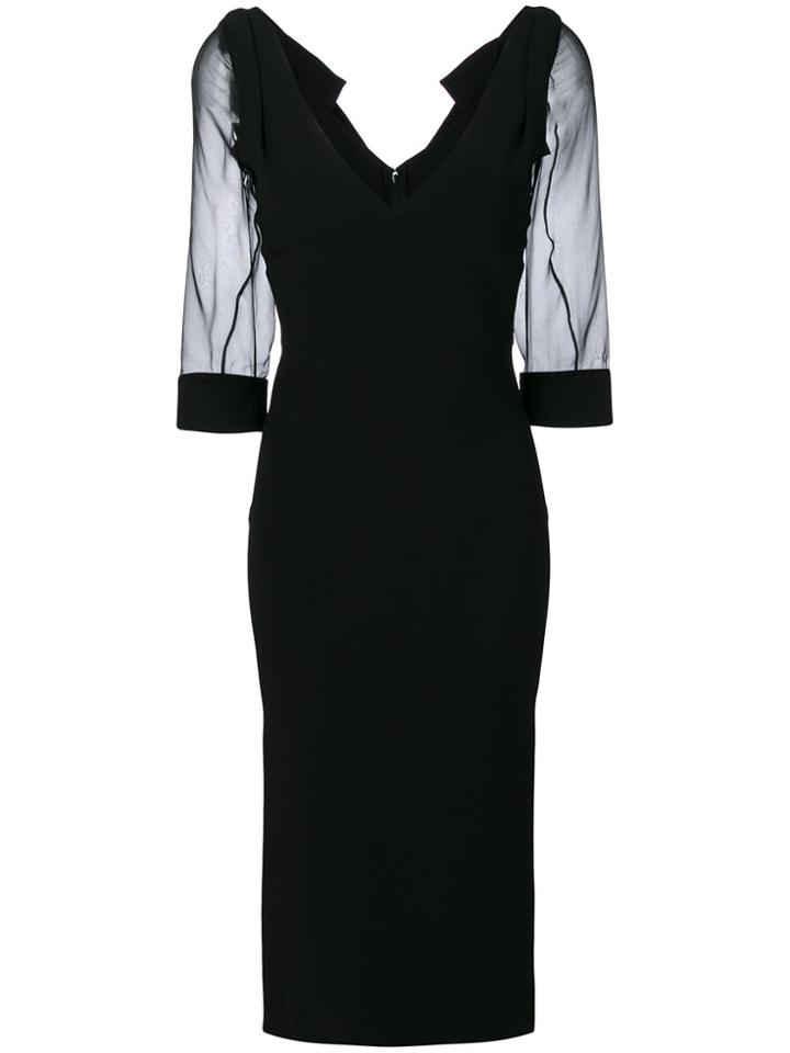 Dsquared2 Sheer Midi Dress - Black