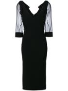 Dsquared2 Sheer Midi Dress - Black