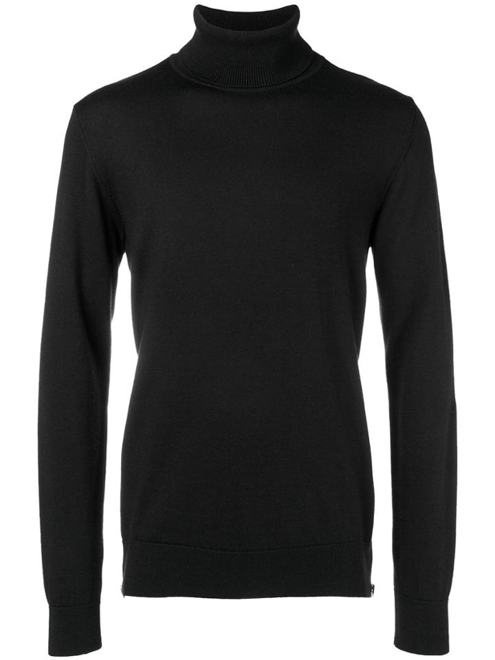 Balmain Roll Neck Fitted Jumper - Black