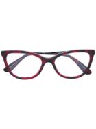 Dolce & Gabbana Eyewear Cat Eye Frame Glasses - Red