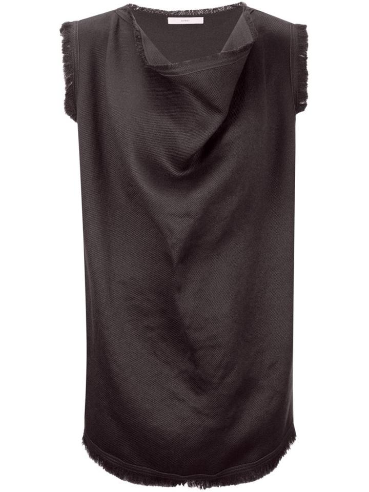 Astraet Sleeveless Draped Blouse, Women's, Size: 1, Grey, Polyester/triacetate