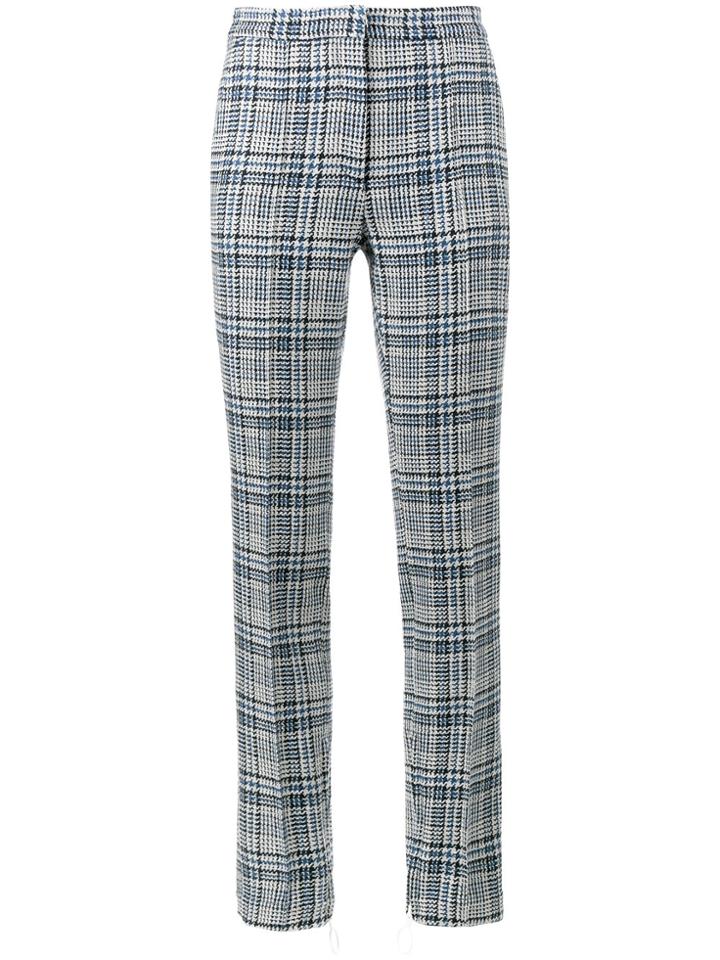 Off-white Tartan High Waisted Trousers - Blue